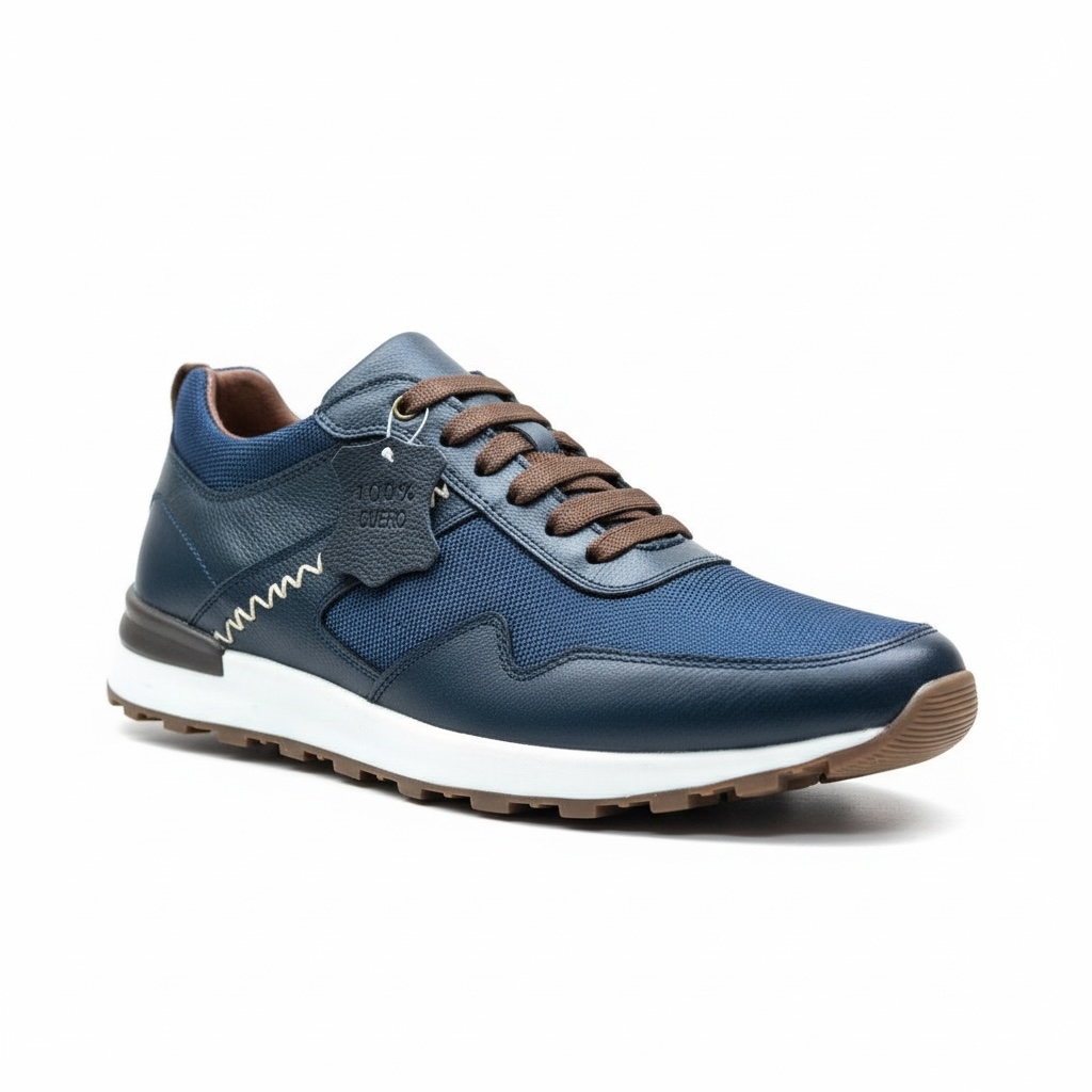 Tenís de piel 6001 - navy