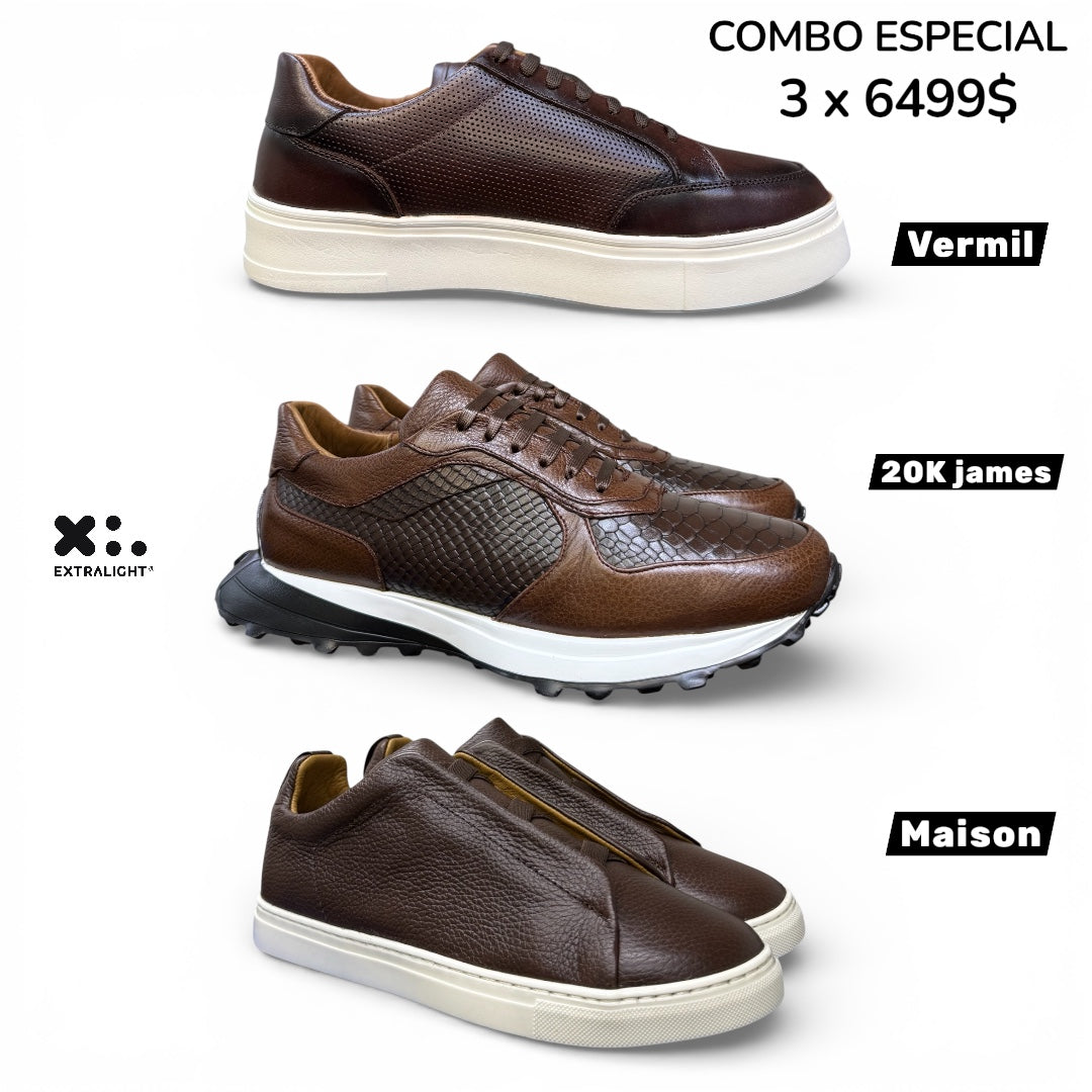 Color Box 3 colecciones 3 Sneakers piel maison vermil 20k