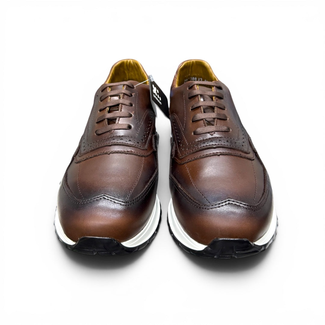sneaker bostoni - piel whiskey madero extralight