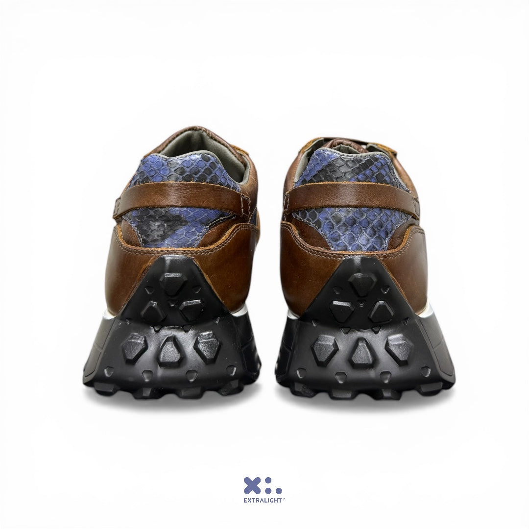 Sneaker 20K piel cognac /phtyon blue ice extralight®