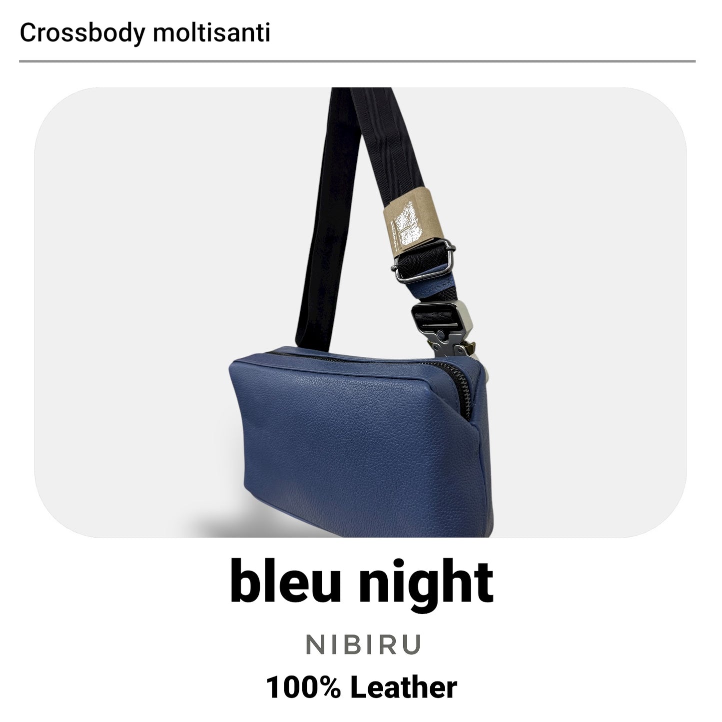 Crossbody de piel moltisanti flother bleu night