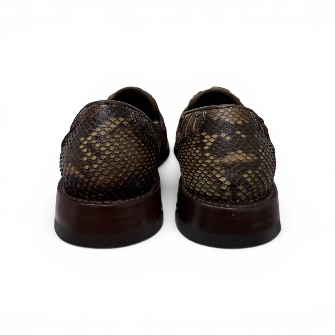 Loafers clermont piel full pyton capuchino