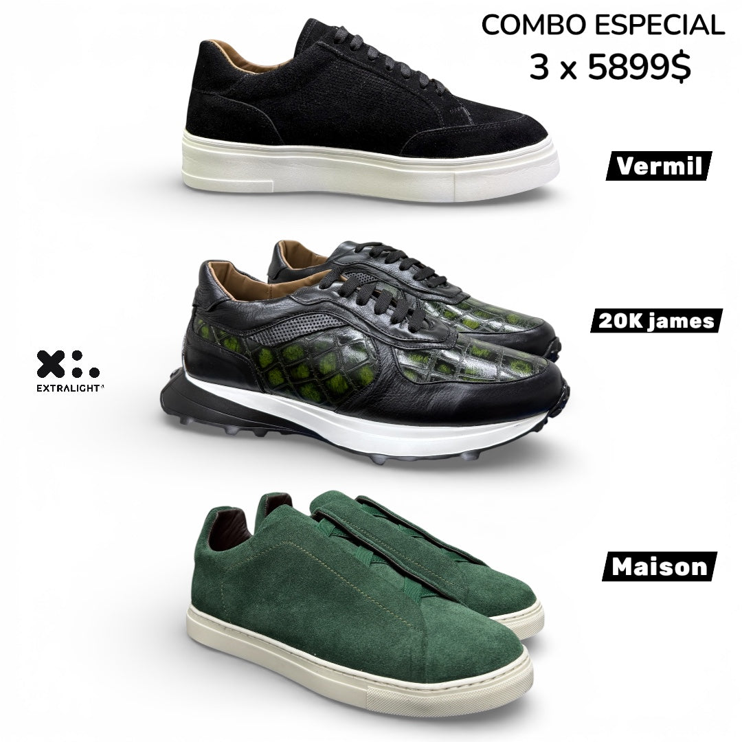 Color Box 3 colecciones 3 Sneakers piel maison vermil 20k