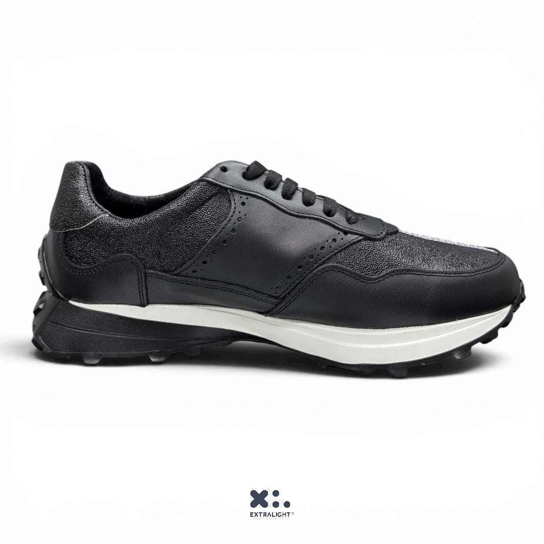 sneaker 20k10 piel skin print Mantarraya negro