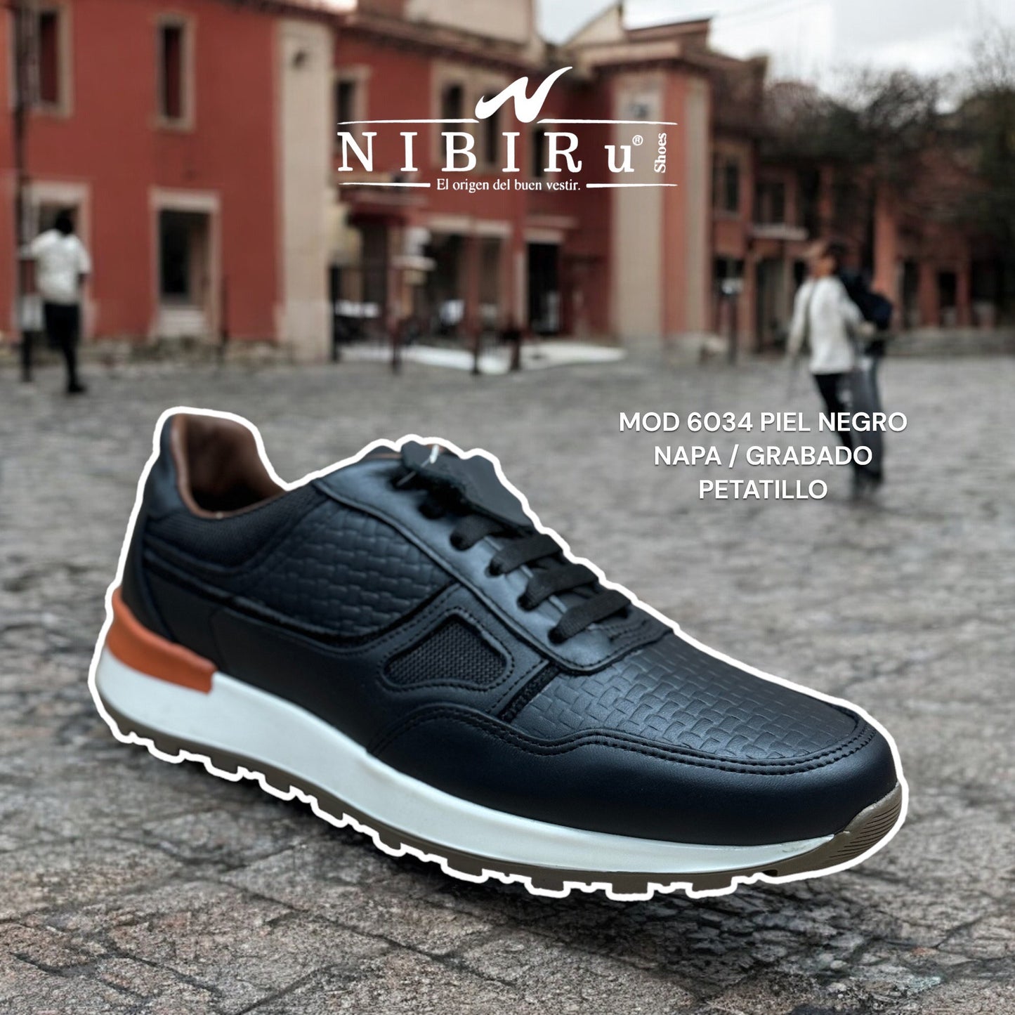 Tenís de piel 6034 - napa petatillo