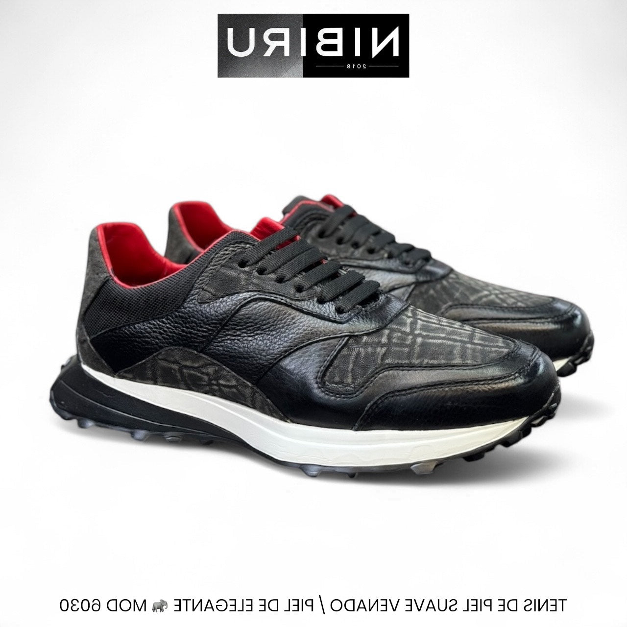 sneaker de piel de venado suave / piel de elefante legitima mod 6030