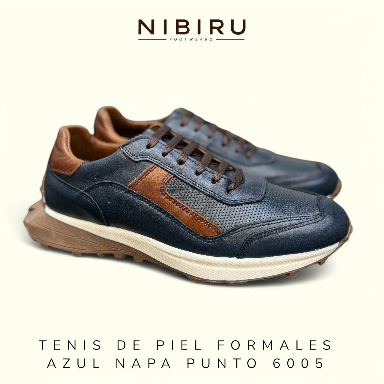 tenís de piel 6005 - blue Shedron