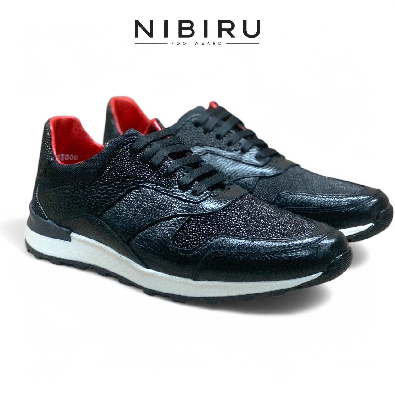 sneaker de piel venado / piel mantarraya mod vegas 6030