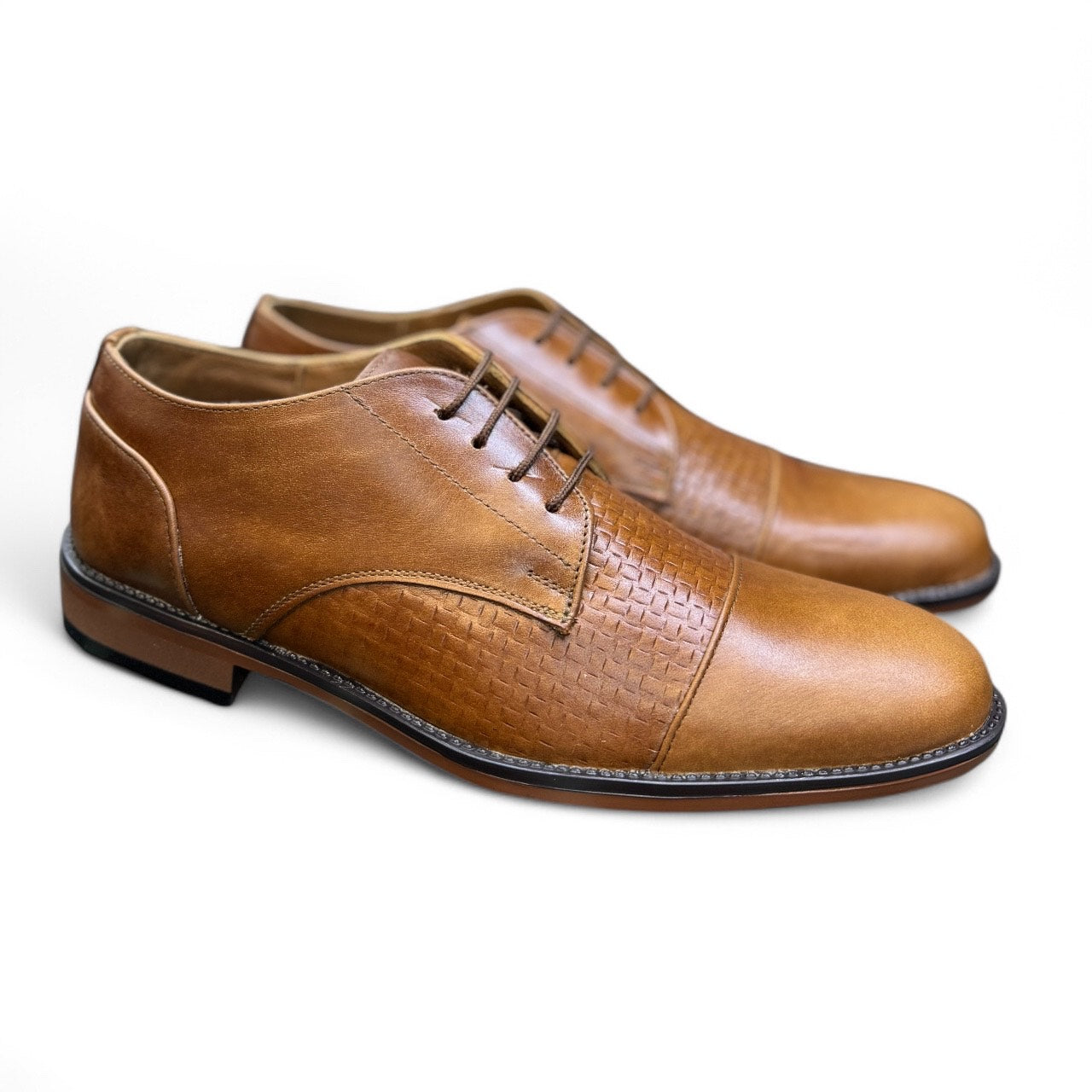 zapatos de piel miel brandy peatillo mod milane