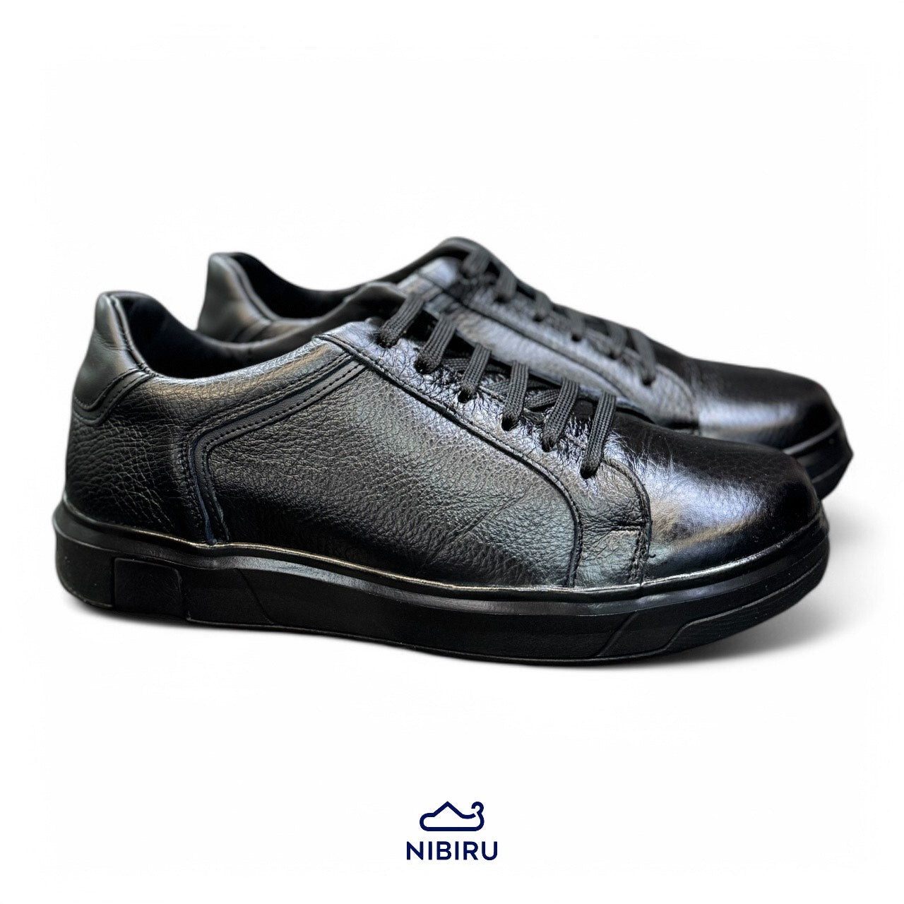 sneakers de piel negro loft 9000 ultraligero