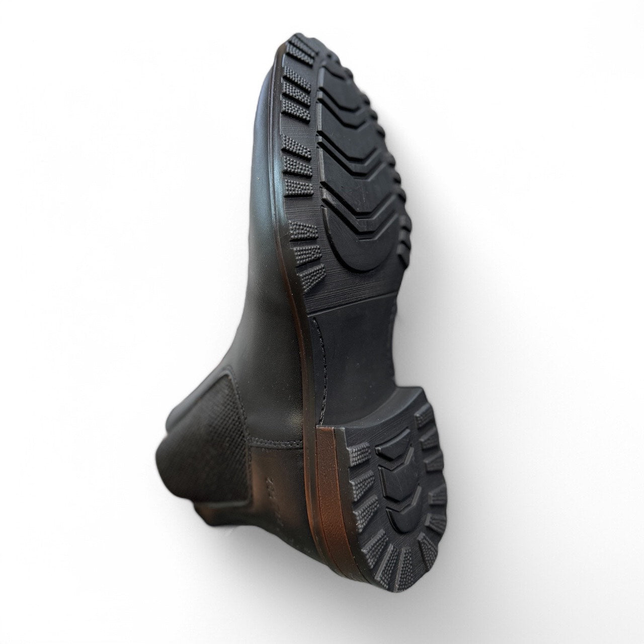 Botines de piel ligeros negro napa mod revolver