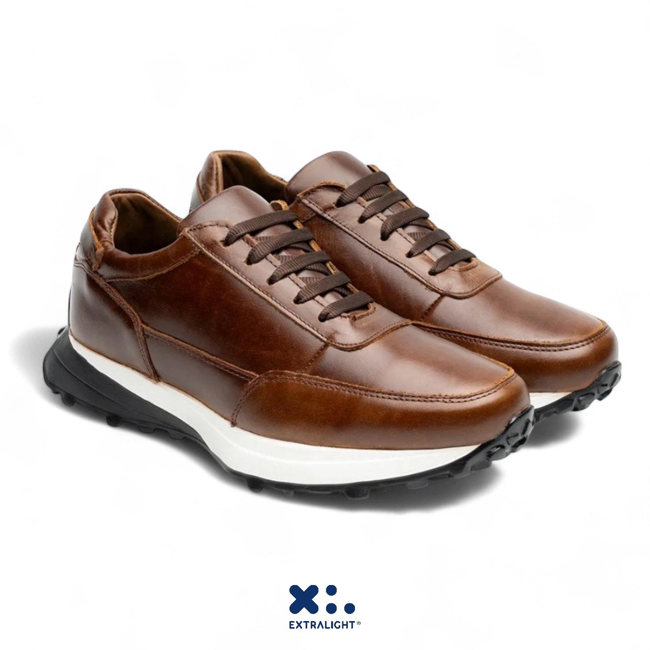 sneakers de piel coñac extralight mod james