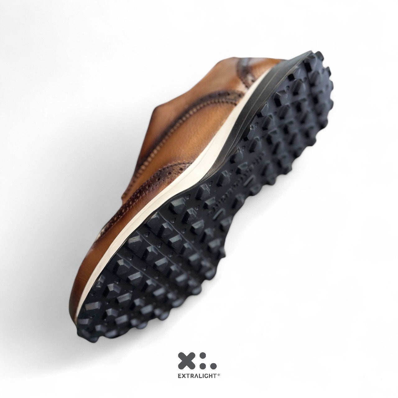 sneaker de piel venado flother miel bostoniano formal extralight