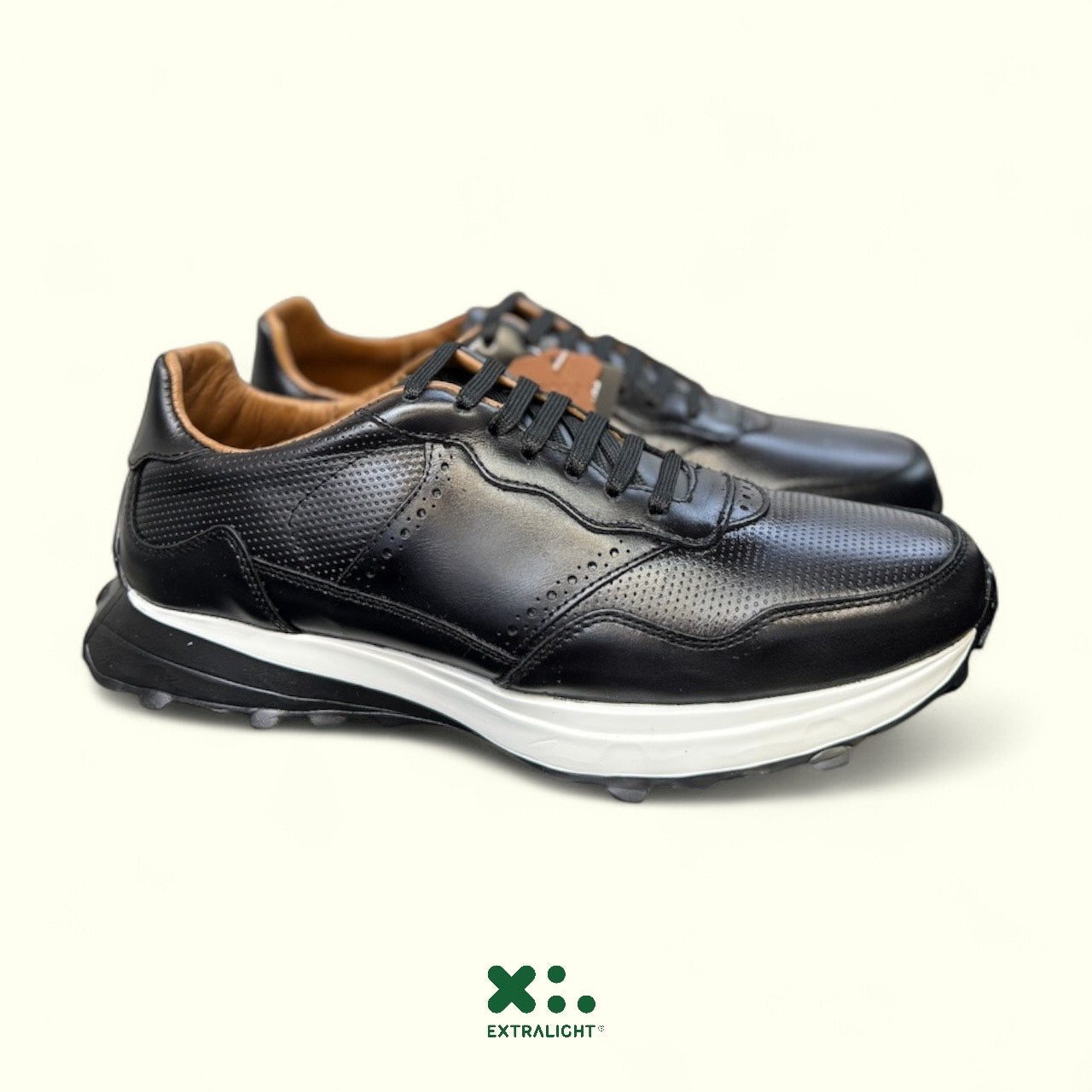 sneakers de piel camaleon negro bostoniano extralight 2010