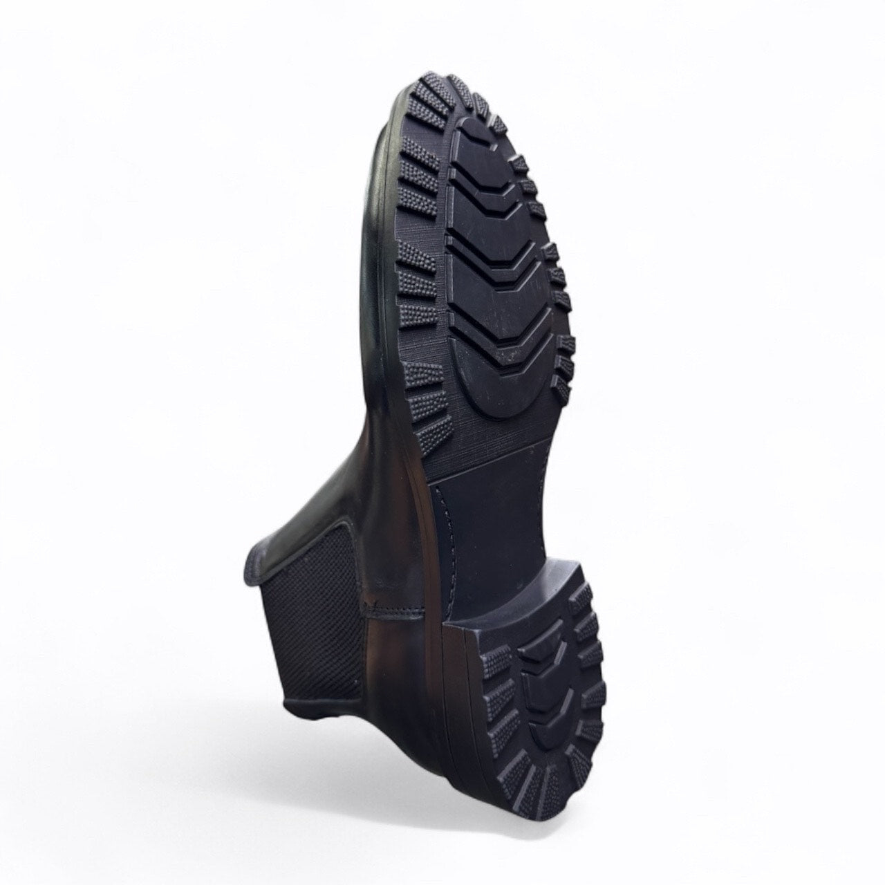 Botines de piel ligeros camaleon negro mod revolver