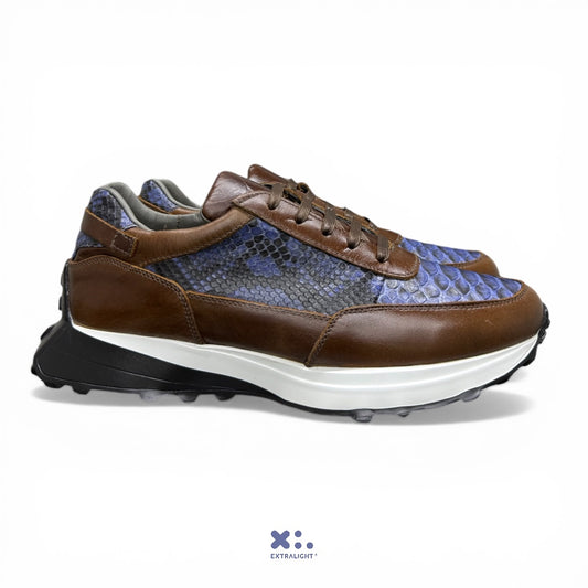 Sneaker 20K piel cognac /phtyon blue ice extralight®