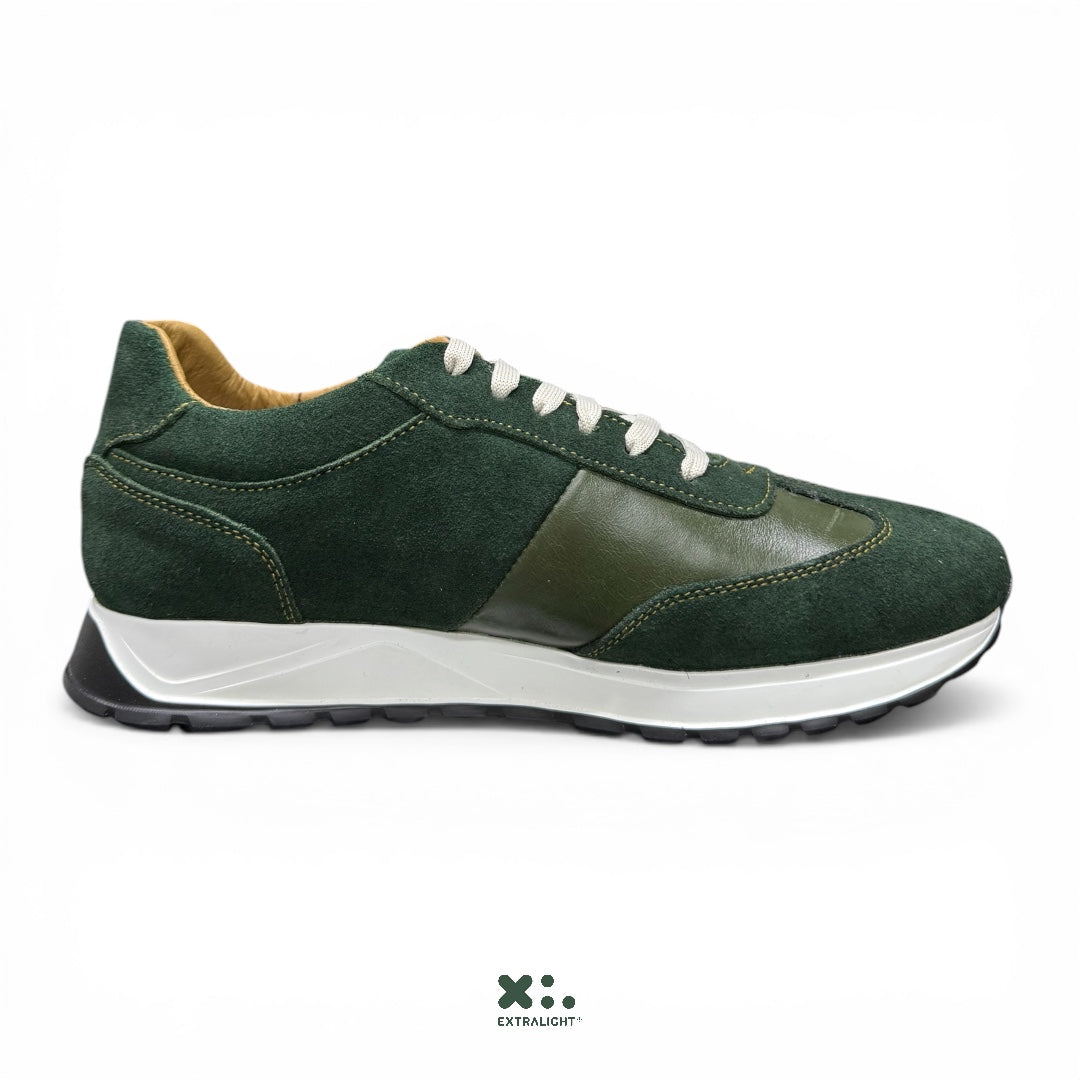 sneaker carson - piel green Extralight® (agujeta blanca)