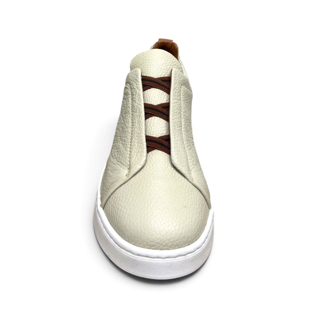 MACRINO- piel venado cream naranja hermes