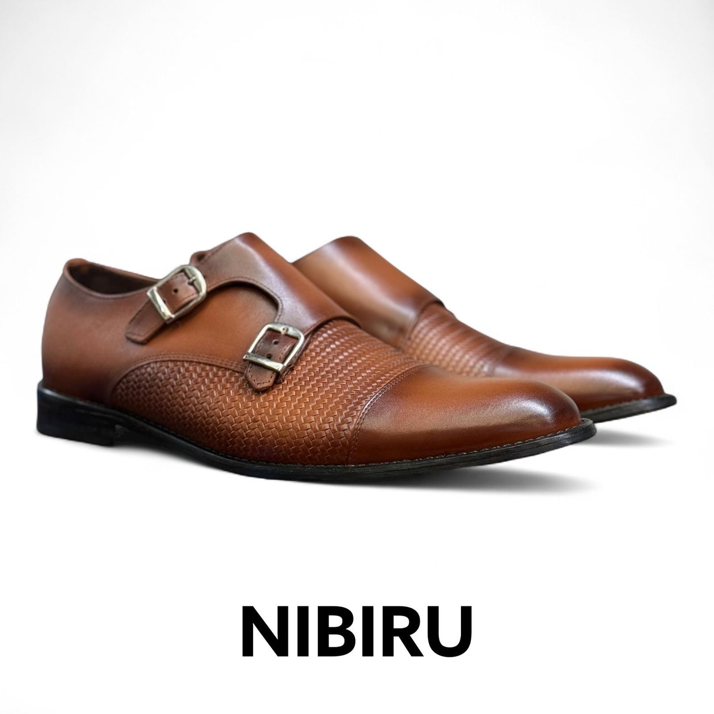 Zapato de piel doble monkstrap Shedron