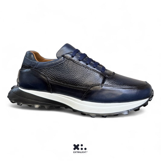 sneaker de piel pullup blue dark venado 20k extralight