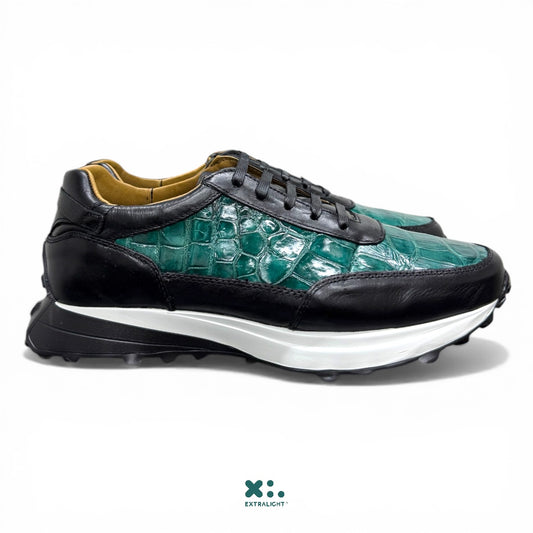 Sneaker 20K piel cocodrilo mármol aqua extralight®