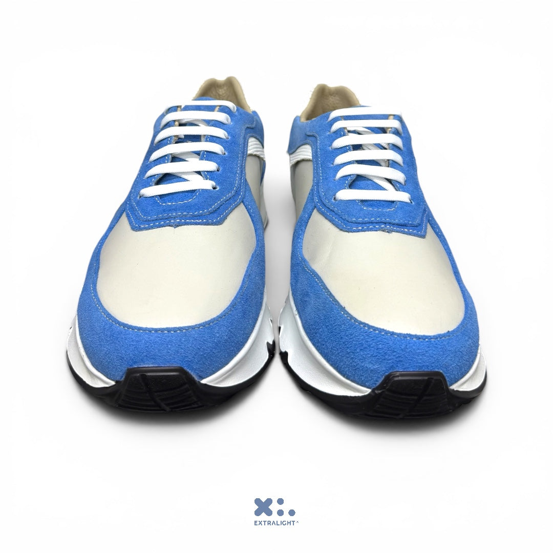sneaker bali - piel blanco gamuza blue ice Extralight®