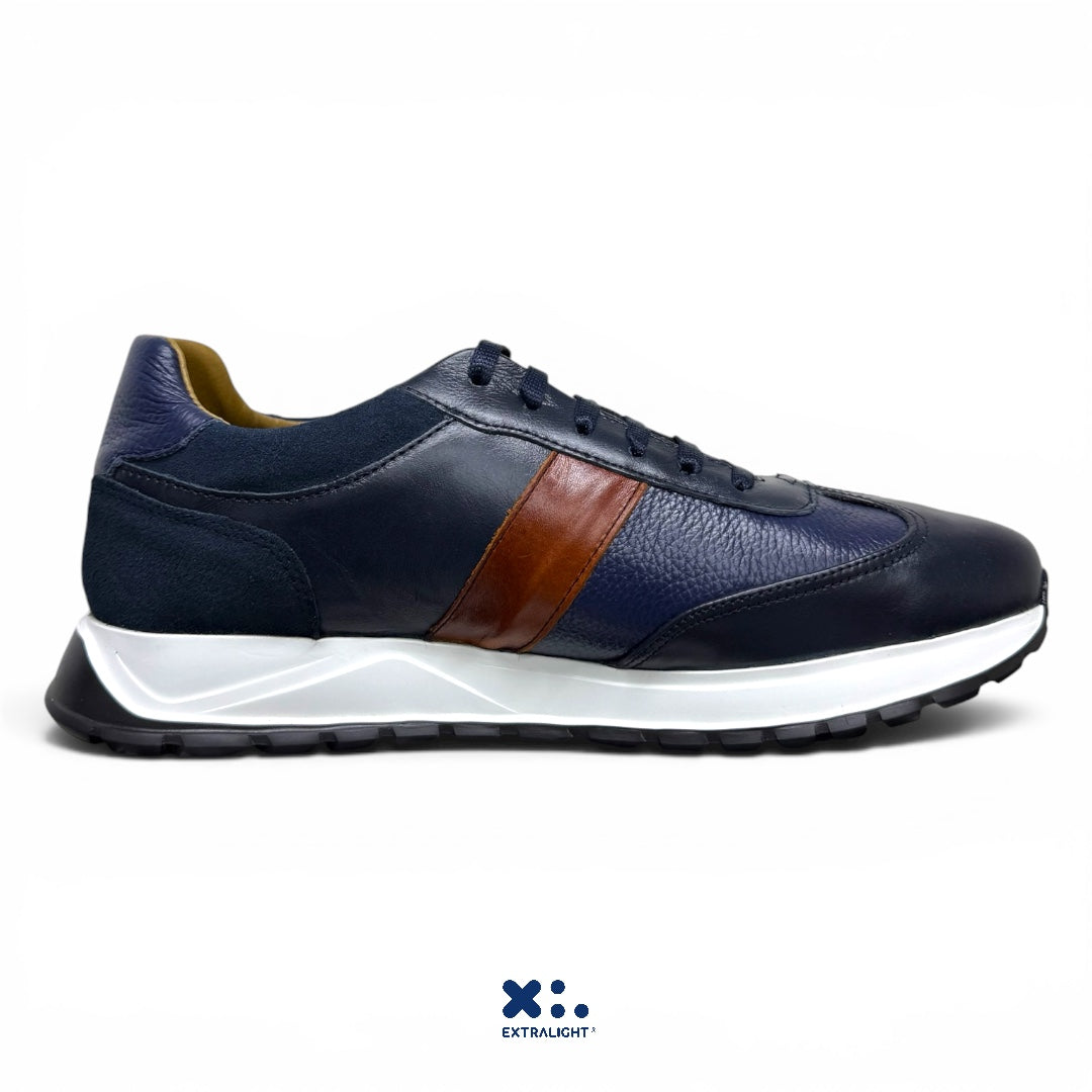 sneaker carson piel venado - marino Orange Extralight®