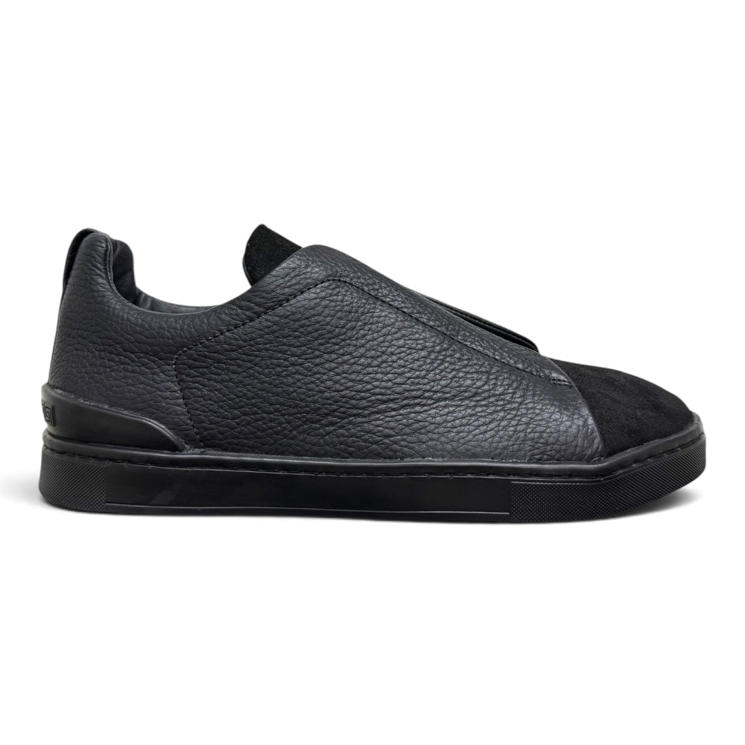 MACRINO- piel venado / gamuz total black