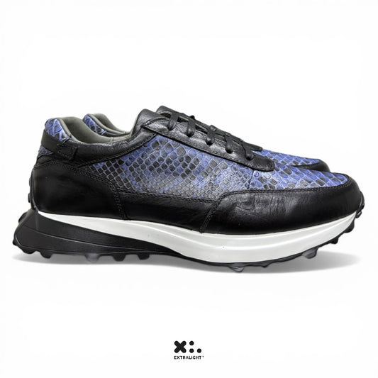 Sneaker 20K piel paper Phyton blue ice extralight®
