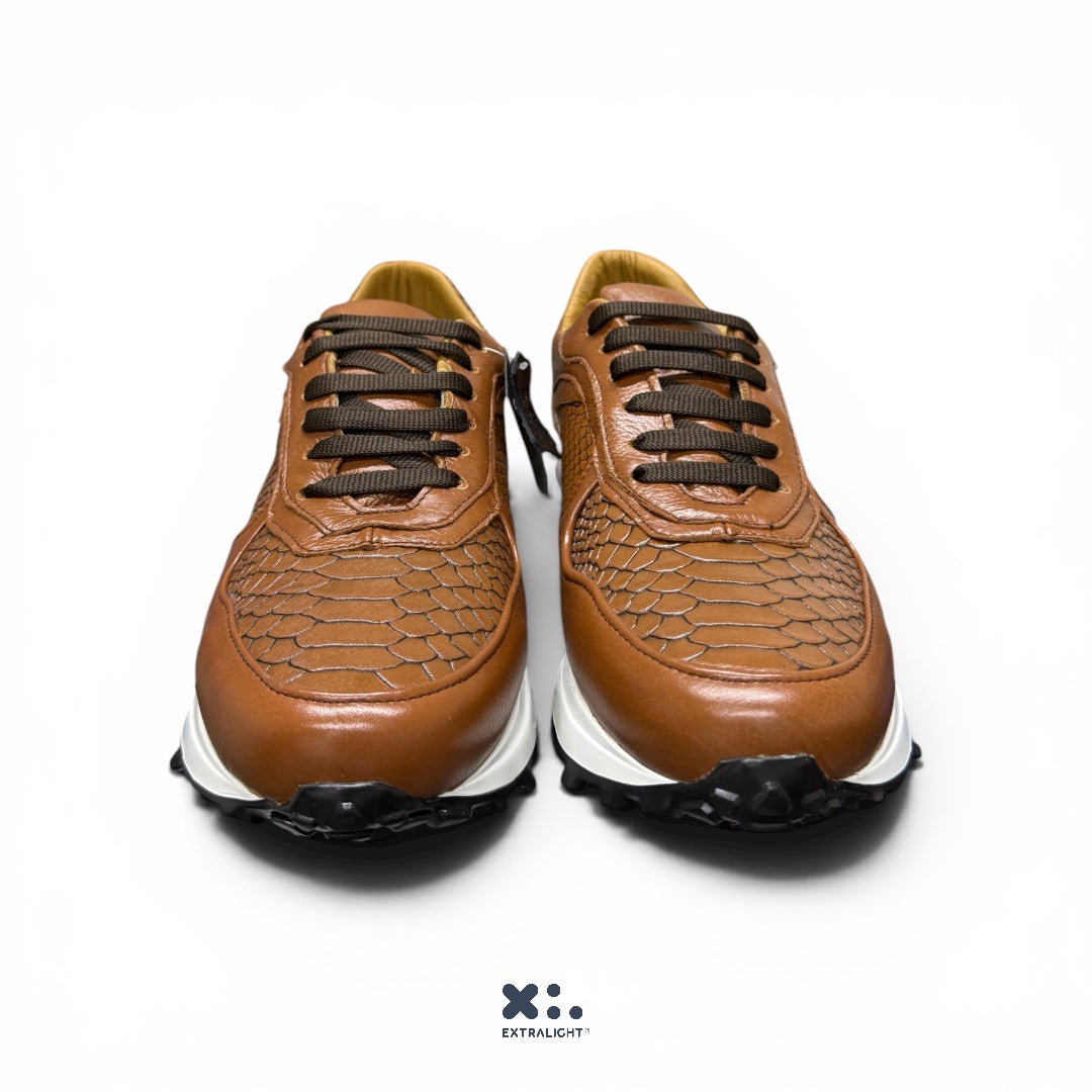 sneaker 20k15 piel pyton skin print miel