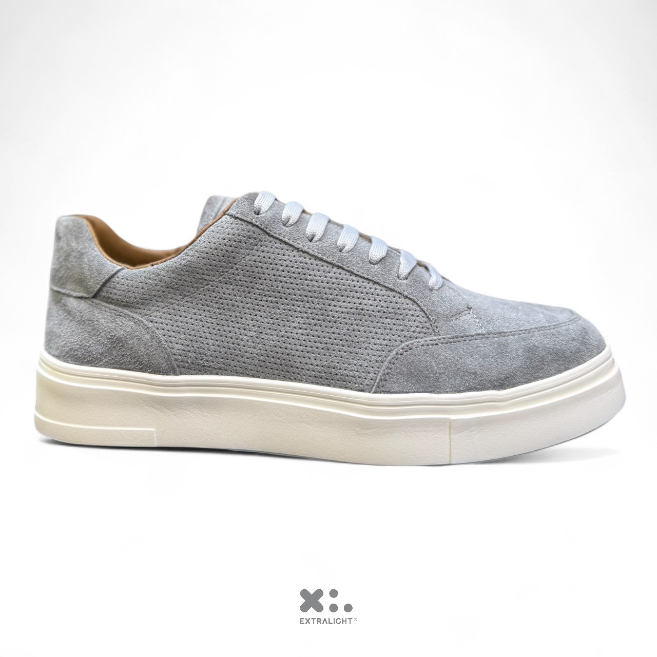 sneaker de piel ted platino perforado 16k vermil extralight