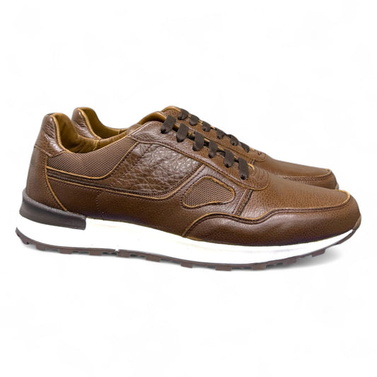 tenis de piel venado miel 6034