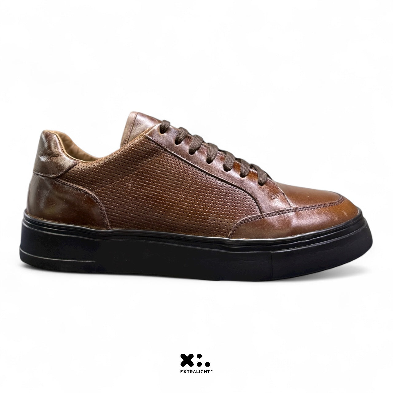 sneaker de piel cognac 16k vermil black extralight
