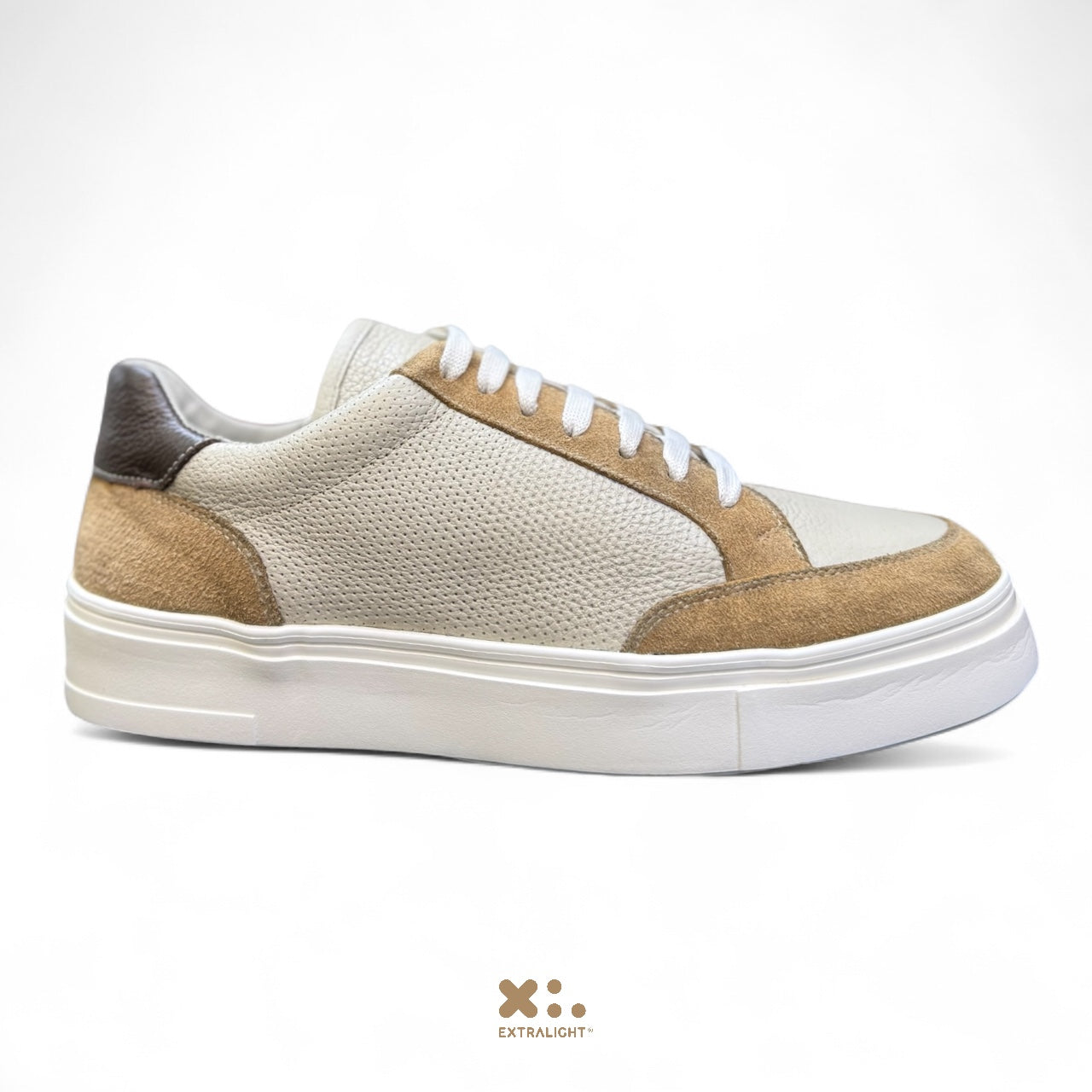 sneaker de piel ted cream perforado 16k vermil extralight