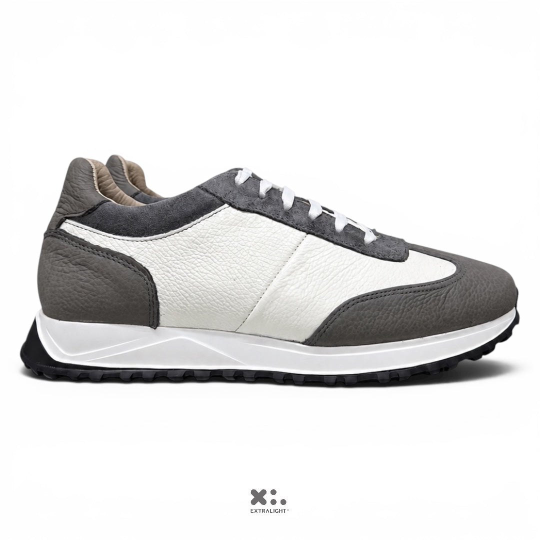 sneaker carson- piel venado gris blanc extralight