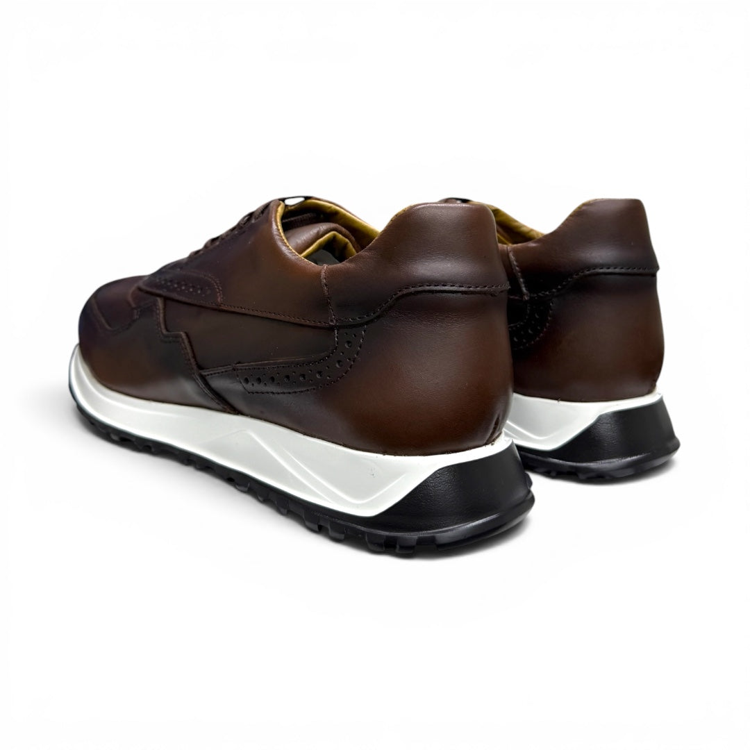sneaker bostoni - piel whiskey madero extralight