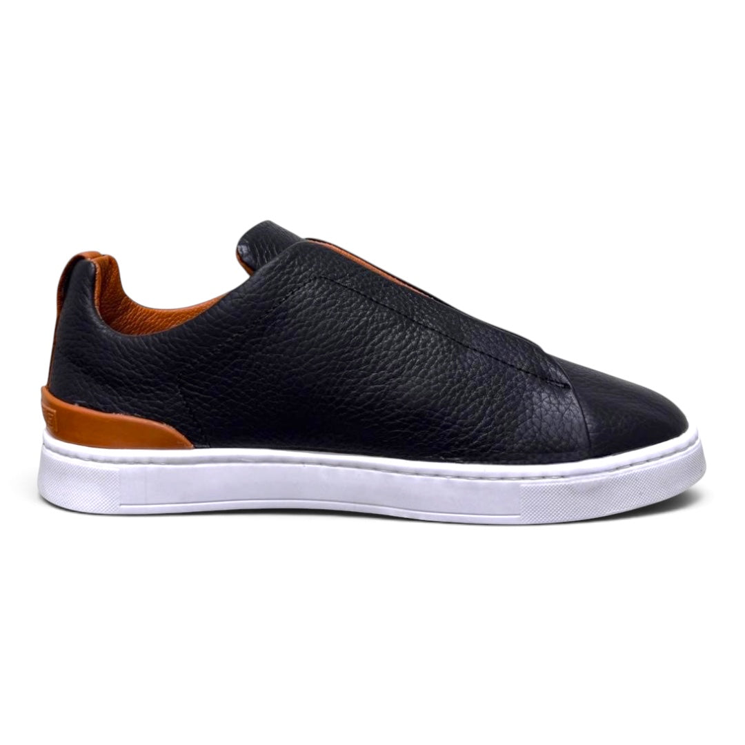 MACRINO- piel venado negro naranja hermes