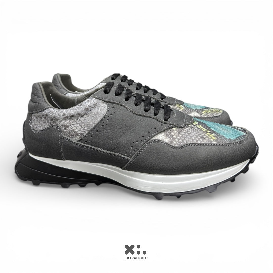 Sneaker 20k10 - piel de pyton gray menta extralight
