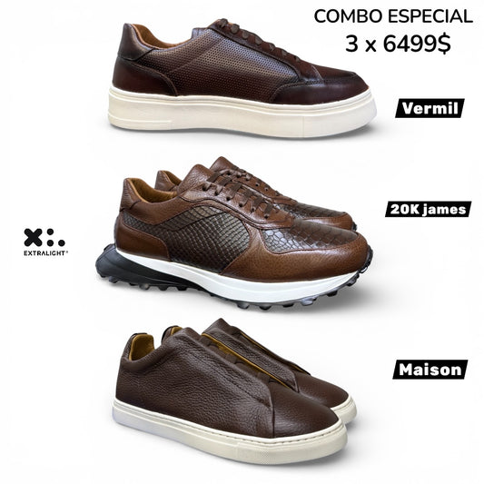 Color Box 3 colecciones 3 Sneakers piel maison vermil 20k