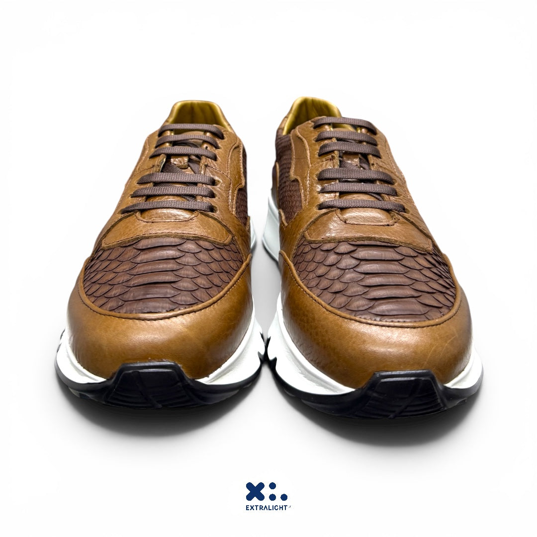 sneaker fendo - piel venado  /piel Python latte Extralight®