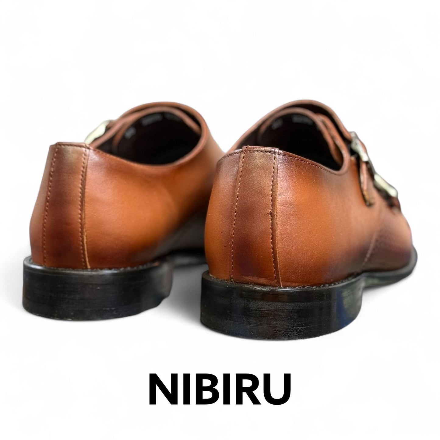 Zapato de piel doble monkstrap Shedron