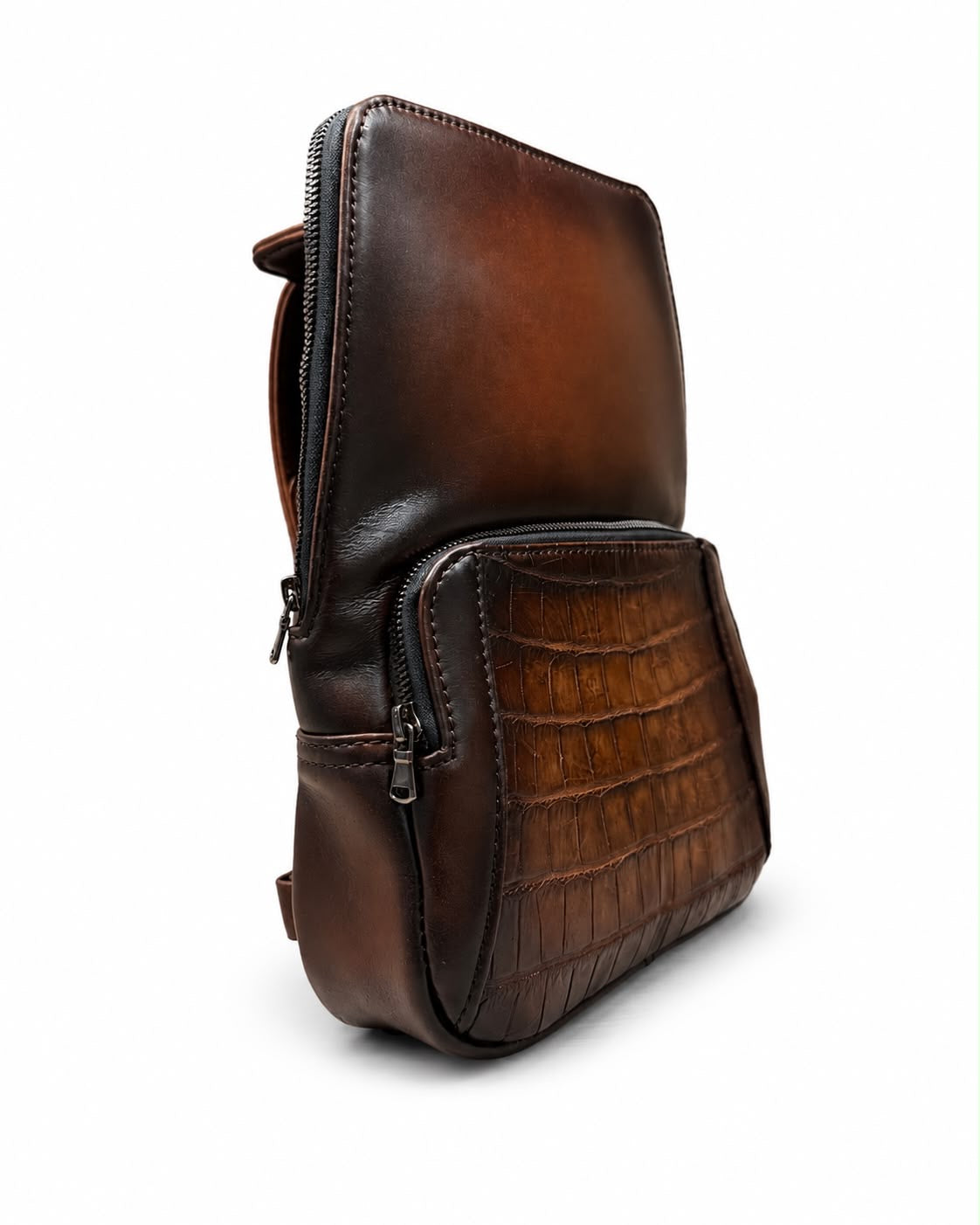 Pechera massimo piel cognac / alligator legít