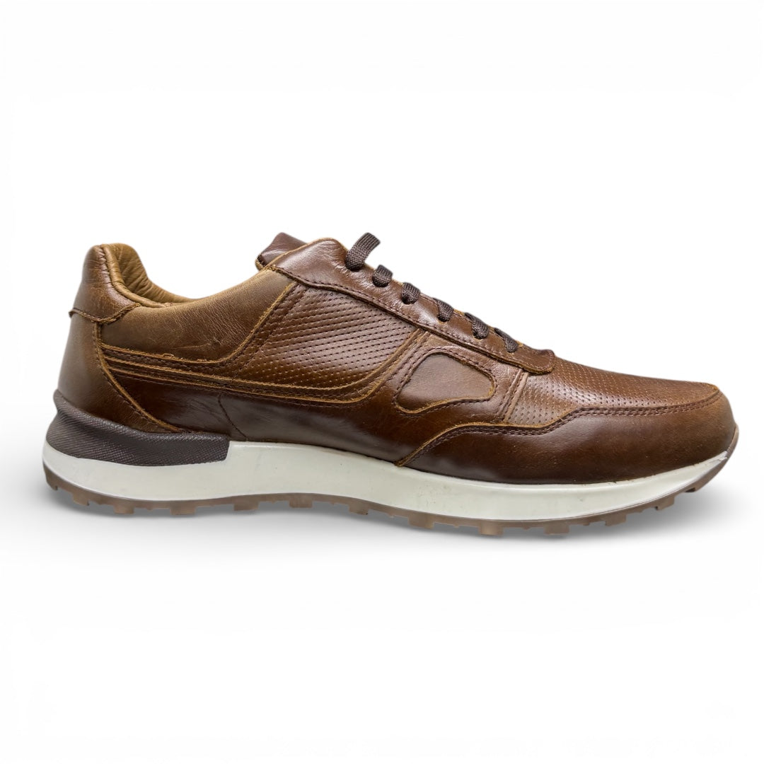 tenis de piel 6034 - cognac pull up