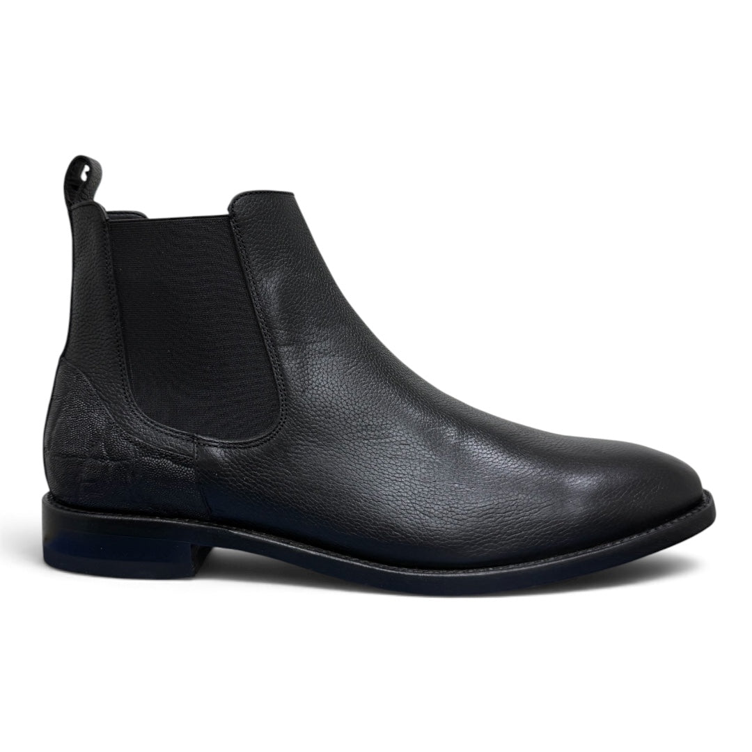 Botines de piel negro / piel elefante mod smith wesson