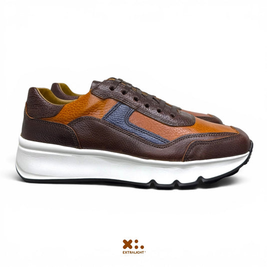 Sneaker chárger - piel venado café caoba Extralight®