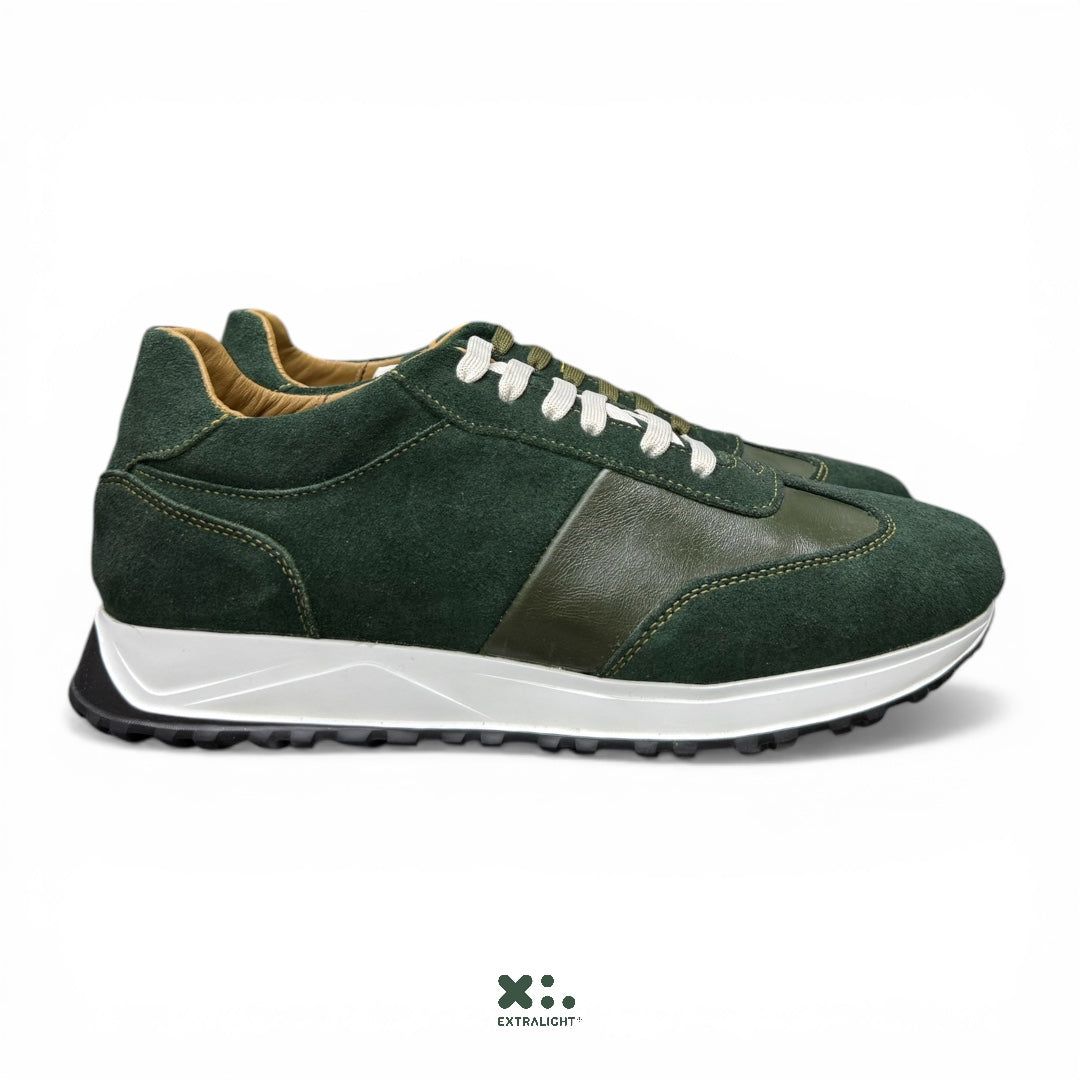 sneaker carson - piel green Extralight® (agujeta blanca)
