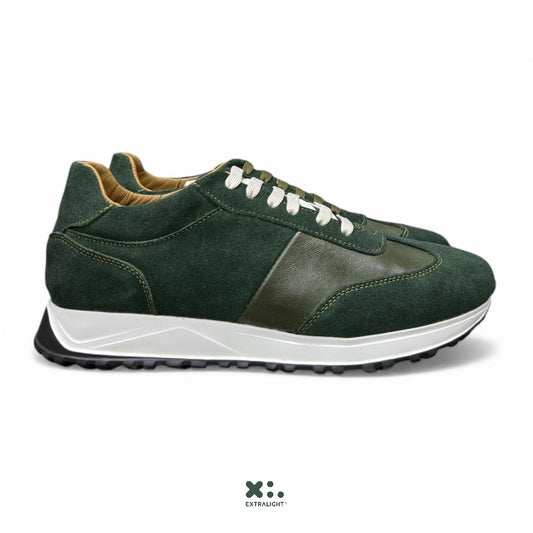 sneaker carson - piel green Extralight® (agujeta blanca)