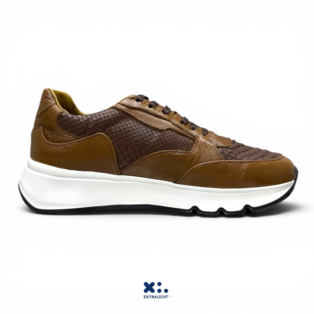 sneaker fendo - piel venado  /piel Python latte Extralight®