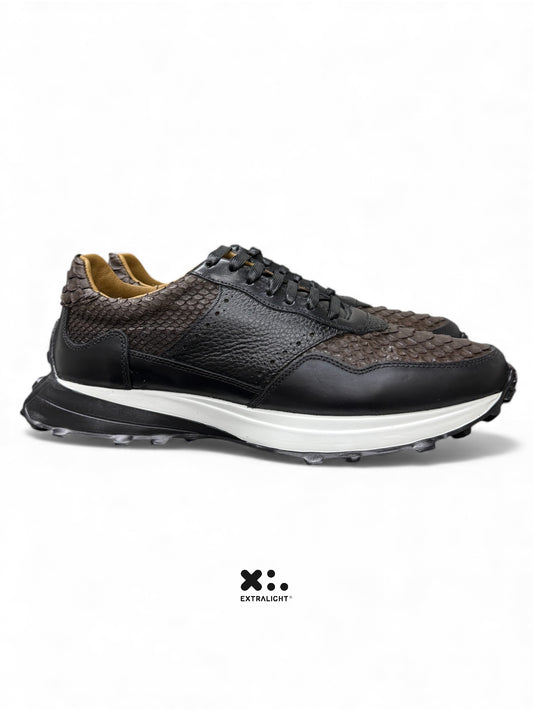 Sneaker 20k10 - piel de pyton tabaco extralight