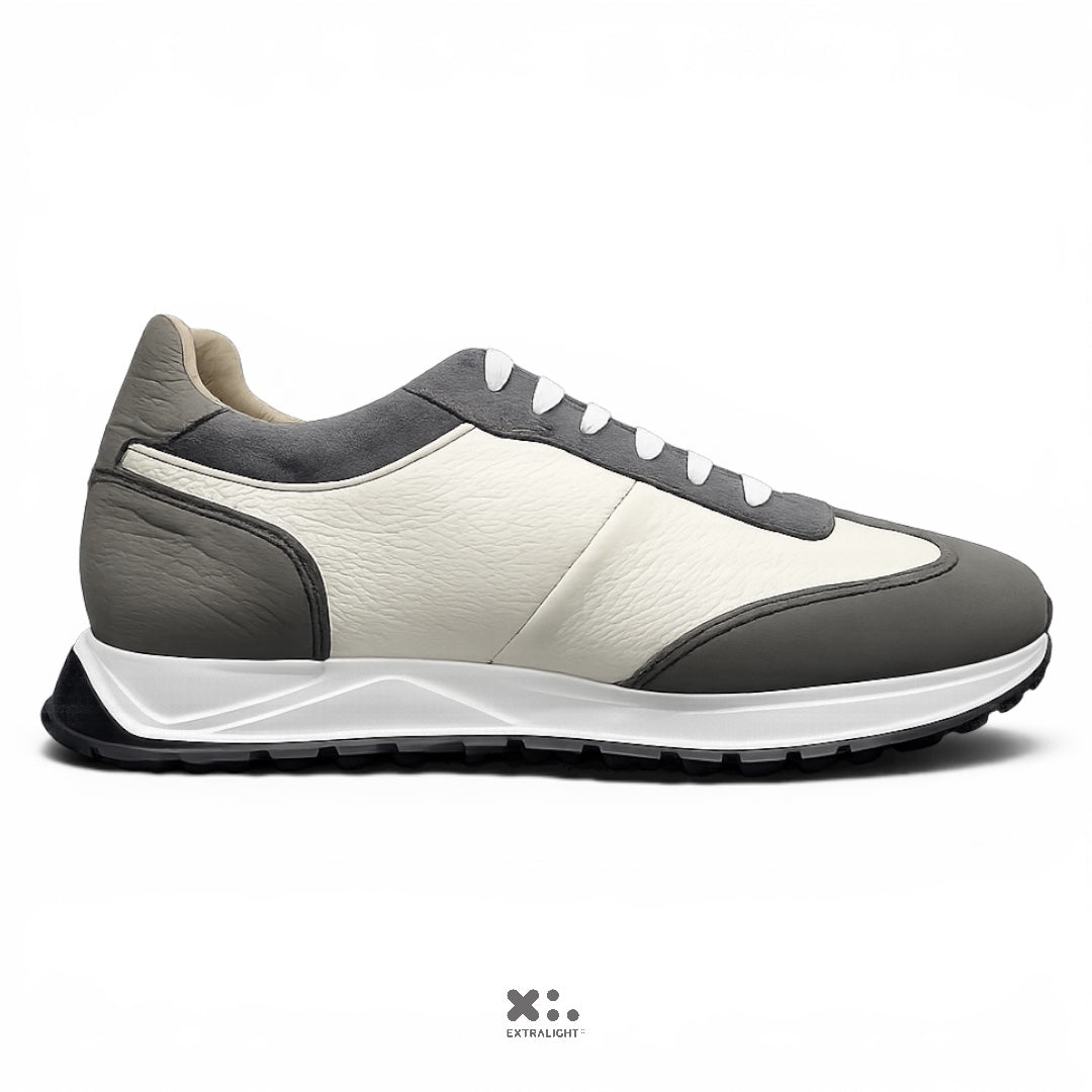 sneaker carson- piel venado gris blanc extralight